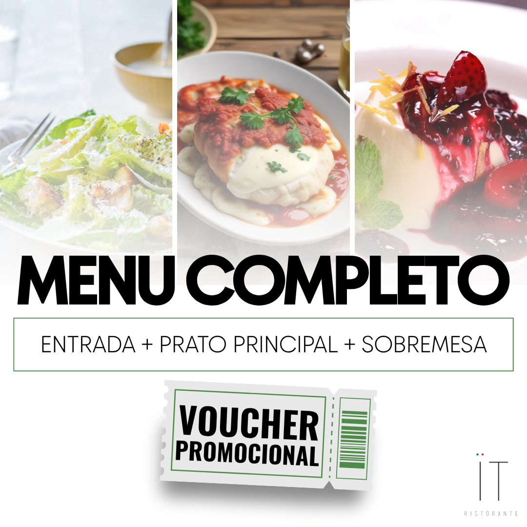 Menu sugestão do chef